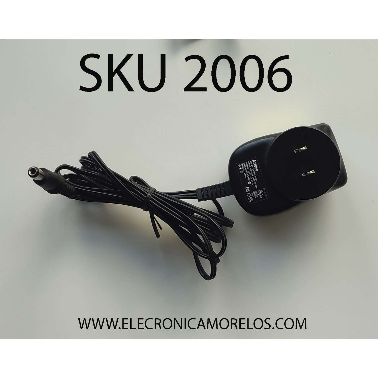ADAPTADOR AC AZTECH / NUMERO DE PARTE SWM10-05120 / 12.0V - 0.42A / 2210-02	